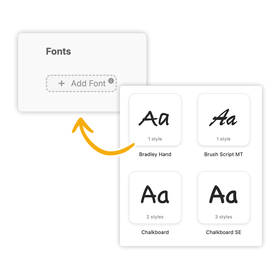 Upload custom brand fonts using Visla's customer font video creator.